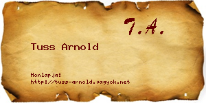 Tuss Arnold névjegykártya